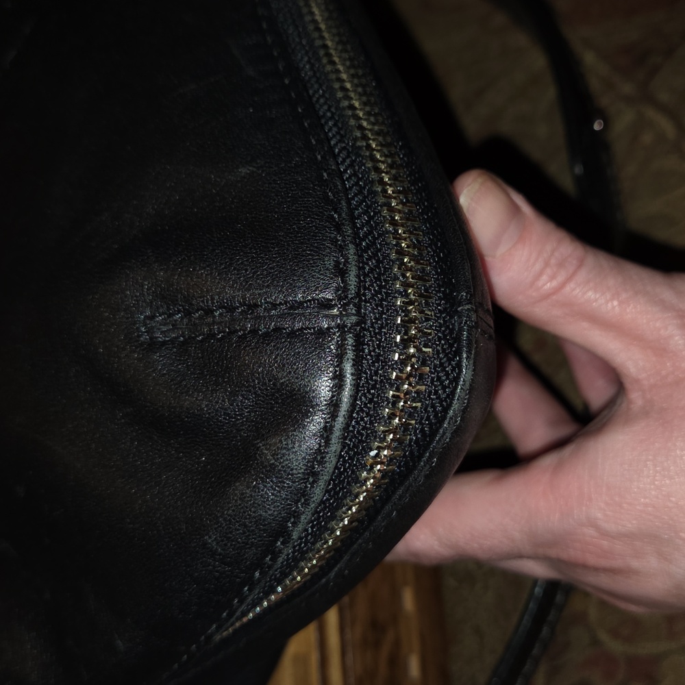 Coach Bonnie Foldover Bag 13380 Black Leather Shoulderbag MSRP $498 2008 EUC - Picture 16 of 16